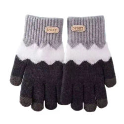 Kids Winter Warm Gloves Windproof Full Finger Baby Gloves Candy Color Coldproof Children Gloves & Mittens for 6-10 Years