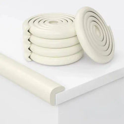 1PC Rubber Soft Anti-Collision Strip Black White Rubber Strip Furniture Edge Corner Protectors Table Corner Protection Strip