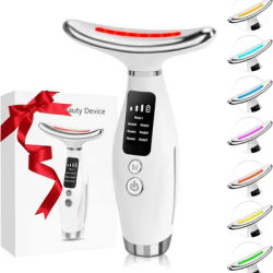 7 in 1 Face Neck Massager Microcurrent Facial Beauty Device with Vibation Skin Care Tool for Lifting and Tightening Sagging Skin