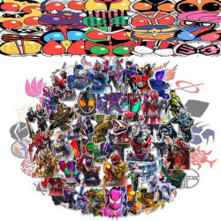 50 Kamen Rider Japanese Anime Waterproof Stickers Guitar Luggage Refrigerator Stickers Children's Gift Phone Case Decoration
