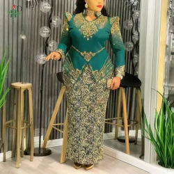 African Party Dresses For Women 2026 New Fashion Dashiki Ankara Wedding Evening Gown Elegant Turkey Muslim Maxi Dress Plus Size