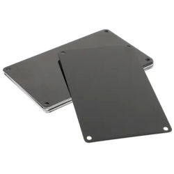 10pcs Black Aluminum Engraving Signs 100x60mm 0.5mm 4 Holes Blank Name Plates for DIY Door Plaques Gifts