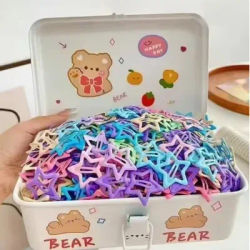 30/60/90Pcs Random Colorful Star BB Hairclips Cute Star Barrettes Simple Metal Snap Clip Headdress Hair Cute headwear
