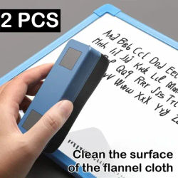 2 PCS Magnetic Whiteboard Eraser Plastic Marker Pen Whiteboard Cleaner Eraser Blackboard Eraser Wipe School Office Stationery