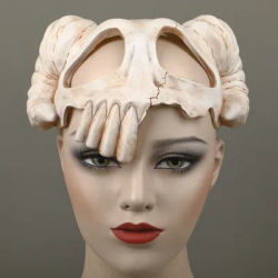 Anime Masks Thousand Year Blood War Neliel Helmet Goat Horn Skull Mask Halloween Prop Accessories