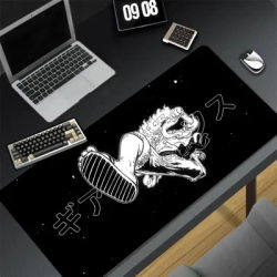 Tapis de souris noir et blanc tapis de souris de jeu en caoutchouc tapis de bureau Luffy antidérapant PC portable une pièce Gamer accessoires de bureau tapis de Table