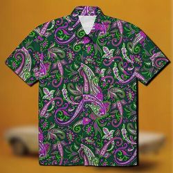 Retrò Vintage Anni '70 Camicia Camicia Aloha Hippie Disco Paisley Etnico Costume Per uomo Mascherata Vacanza Feste Parata dell'Orgoglio Adulti Camicia