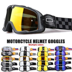 Retro Motorcycle Goggles Ski Glasses Sunglasses ATV Goggles Non-slip Belt AntiUV Cafe Racer Chopper Cycling Racing Free Shipping