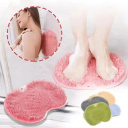 1PC Lazy Body Scrubber Set, Painless Exfoliating Foot Pad & Bath Brush with Towel for Home Wellness
