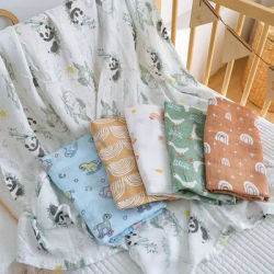 Summer Baby Blanket Newborn Muslin Swaddle Wrap Blankets For Girl sBoys Baby Receiving Blanket Infant Crib Quilt Sleeping Cover