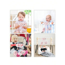 Baby plush detachable pendant, car seat suspension toy, ins style cute baby stroller, spiral car, wrapped around the bed