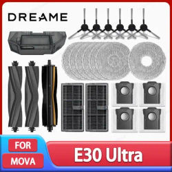 For MOVA E30 Ultra Robot Vacuum Cleaner Replacement Accessories Main Side Brush Mop Cloth HEPA Filter Dust Bag Spare Parts ﻿