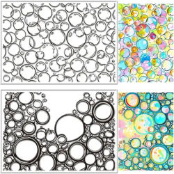 Clear Stamps Summer Sea Circle Dots Background Stamp Circle Air Reusable Silicone Transparent Sealing