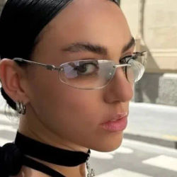 Lunettes de soleil pour femmes, nouvelle mode, dégradé, sexy, élégantes, pour la conduite, vintage, petites, carrées, en alliage argenté, Y2K