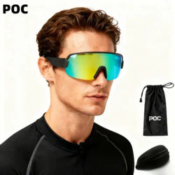 New POC AIM Sports bicycle glasses MTB DH Protective eye protection equipment Fully coated running and hiking Solar goggles