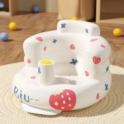 Baby Inflatable Seat for Babies 6-36 Months Built in Air Pump Infant Back Support Sofa Chair for Sitting Up Toddler Floor Seater