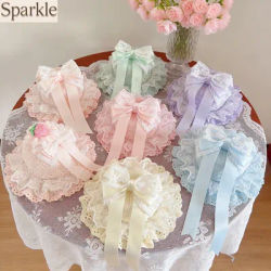 Vintage Lace Bow Lolita Hair Clip | Multi-Color Ruffle Hair Accessory for Sweet Lolita & Tea Party Multi-Color Lolita Headpiece