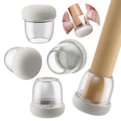 16Pcs Small Chair Leg Cover Clear Leg Floor Protectors Silicone Furniture Table Feet Protect for Chair Table No Noise