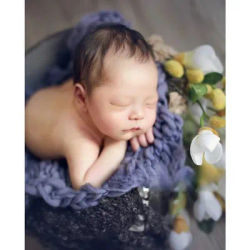Baby Photography Props Blanket Soft Hand Made Weave Mats Background Flokati Props Newborns Photo Shooting Fotografia Accessories