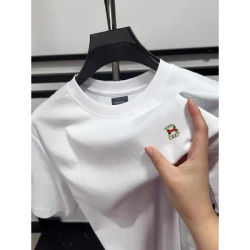 Nouveau T-shirt haut de gamme 2026 pour hommes et femmes, à manches courtes et col rond, mode estivale, avec logo B, en pur coton, décontracté