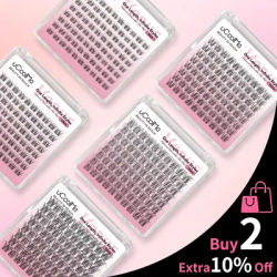 uCoolMe Lashes Venus Single-length False Eyelashes 80pcs Invisible Band 8 10 12 14 16mm Zero-Waste Uniform-Size Lash Extensions