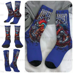 THE ROOSTER fibre de polyester haute élasticité confortable unisexe course heureux impression couleur 3D chaussettes
