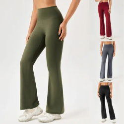 Pantalon de yoga taille haute pour femme, legging slim à pattes d'éléphant, pantalon de fitness respirant
