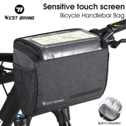 WEST BIKING 4.5L Bike Front Bag Touch Screen Phone Handlebar Bag Insulated Bicycle Cooler Bag MTB Road Cycling Accessories