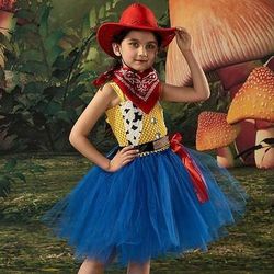 Jessie Principessa Vestito Abito da damigella Abiti in tulle Cosplay for Ragazze Bambini Giornata universale dell'infanzia Mascherata Settimana del libro Sinfonia di storie