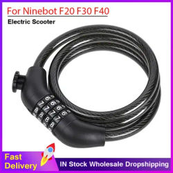Electric Scooter Anti-theft Chain Lock 4 Digit Password Cable Locks for Ninebot F20 F30 F40 for Zero 8X 10X 11X for Dualtron 1 2
