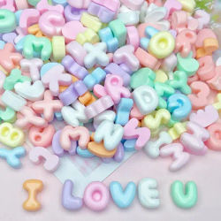 20Pcs Mini Letters Mixed Resin Accessories ABCD English Letter Decals DIY Cream Glue Phone Case Hair Clip Decoration Supplies