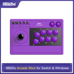 8Bitdo Arcade Stick for Switch & Windows, Arcade Fight Stick Support Wireless Bluetooth, 2.4G Receiver and Wired Connection