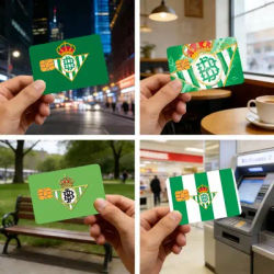 Film autocollant pour carte bancaire R-real-l B-betis-s sport, ultra-fin et résistant à la décoloration, pour cartes de débit et de crédit