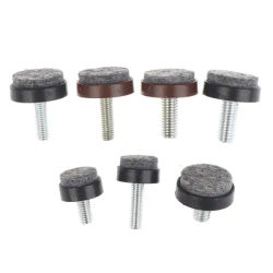 NEW 4/8Pcs Felt Adjustable Round Furniture Leg Screws Anti Slip M6 M8 Table Chair Cabinet Balance Feet Pads