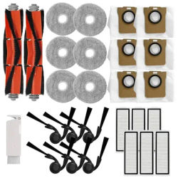 Replacement Accessories For Xiaomi Robot Vacuum 5 5 Pro Replacement Parts, Main Side Brushes HEPA Filters Mop Bags
