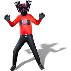 L'uomo dell'oratore Uomo televisivo L'uomo della macchina da presa Festa Cosplay Costumi dei videogiochifor Adulti Per uomo Bambini
