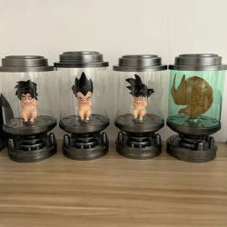 Dragon Ball Q Version Kid Goku Vegeta Broly Cell Baby Led Light Up Figure Anime Model Desktop Collectible Toy