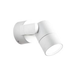 Viokef Faretto da esterni Skiros, IP55, bianco dimmerabile, Bianco / Opale, Alluminio, Lampada da esterni