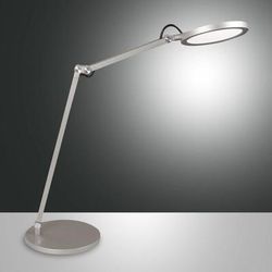 Fabas Luce Lampada da scrivania Regina, dimmerabile, Alluminio / Grigio / Zincato, Studio / Ufficio, Metallo, Moderno, Lampada da tavolo LED