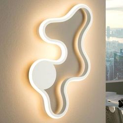 Schuller Valencia Applique da parete a LED Marea, Bianco / Opale, Soggiorno / Sala da pranzo, Alluminio, Moderno, Applique a LED