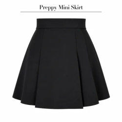 Jupe courte plissée taille haute pour femme, coupe trapèze évasée, style skater, ajustée, décontractée, streetwear, pour l'école