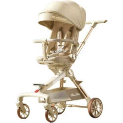 Fold Infant Bidirectional Shock Absorption Baby Handcart Reclining Out Shade Cortex Seat