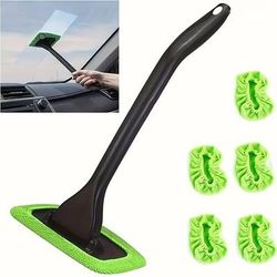 Kit di 6 accessori per la pulizia dell'auto, include strumento per la pulizia del parabrezza con panni riutilizzabili, spazzola per la pulizia dei vetri dell'auto e accessori per la cura degli