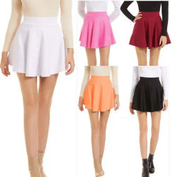 Jupe plissée sexy pour femme, style été, mini-jupe, mode féminine, jupe vintage à taille haute, coupe trapèze