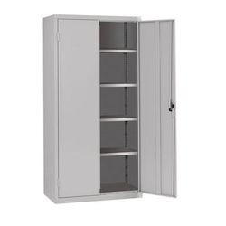Armoire Monobloc Haute H 1980 X L 1000 X P 43 0 Gris/gris - Acial