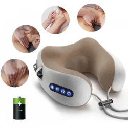 Masseur électrique portable multifonctionnel pour le cou, oreiller en forme de U pour la relaxation des épaules et du cou, à utiliser à la maison, en voiture ou en extérieur