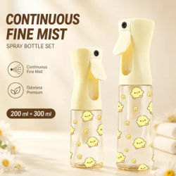 200/300ml Cute Chick Fine Mist Spray Bottle, Continuous Refillable Water Mister for Hair Plants Beauty Cleaning