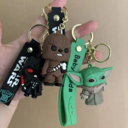 2026 New Star : The Mandalorian and Grogu Yoda Baby PVC Soft Rubber Keychain Cute Model Doll Pendant Gift