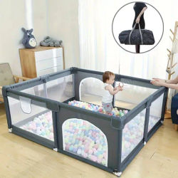 Baby Playpen Large Kids Safety Fence Indoor Toddler Activity Center Breathable Mesh Baby Crawling Play Yard