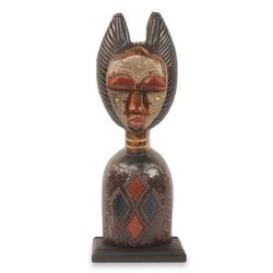 Wood sculpture, 'Obaapa'